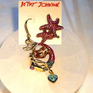 Betsey Johnson Mermaid & starfish earrings!!